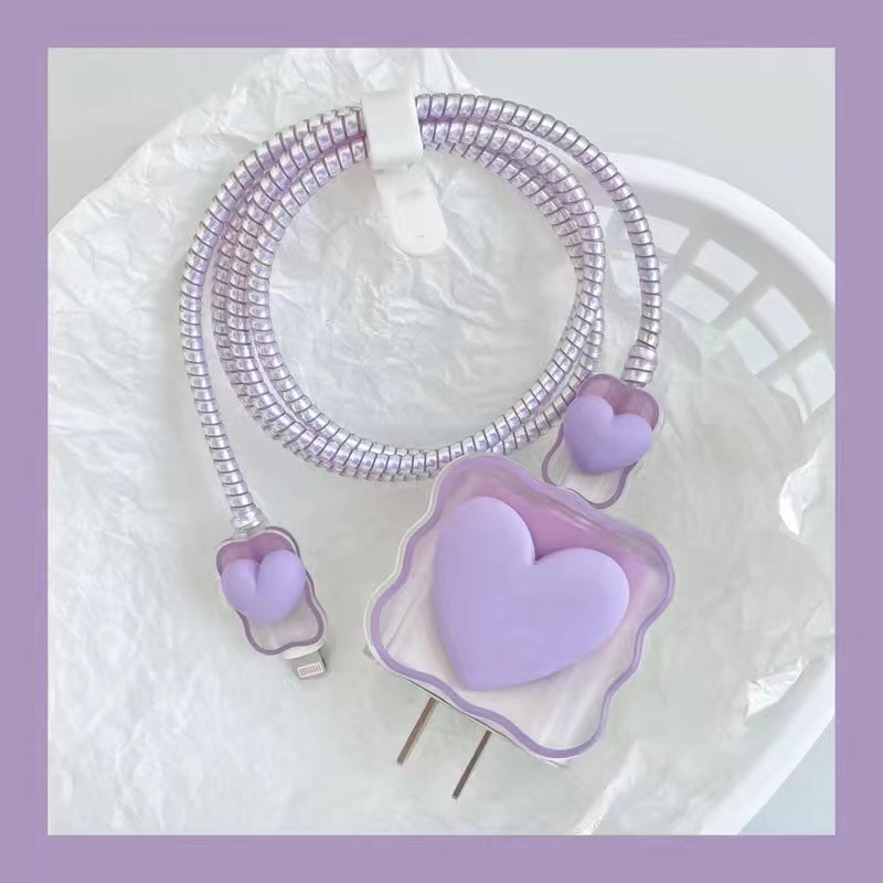 Set Pelindung Kabel 18W 20W Untuk IPhone 11charge Protector USB Data Cable Line Protection Pelindung Kabel Sprial