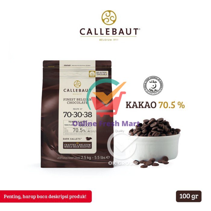 

Callebaut 70,5% + Ice Gel [100 gr] KHUSUS JNT, GOSEND & JNE YES - Online Fresh Mart Denpasar