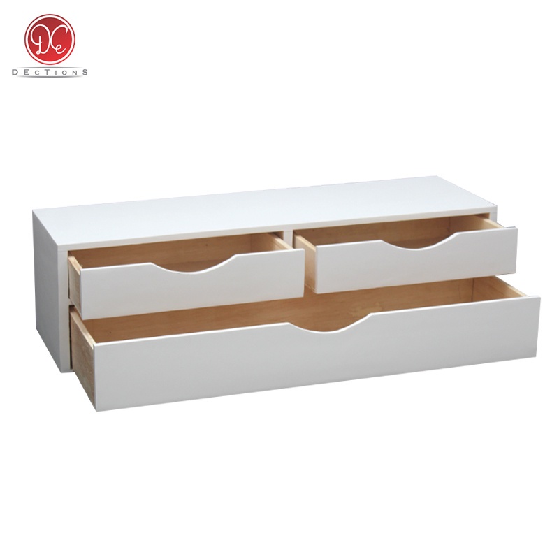 Dections Rak Dinding Ambalan 3 Laci 60x20cm Kotak Rias Makeup Minimalis Kamar Tidur Tempel