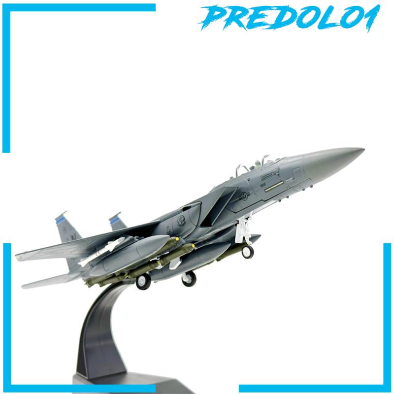 [Predolo1]1/100 Skala F15E Fighter Diecast Alloy Model Pesawat Dengan Stand Untuk Kamar Tidur