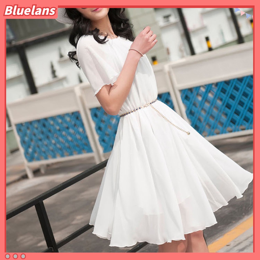 [BLS] Ikat Pinggang Manik-Manik Hiasan Gaun Mutiara Imitasi Adjustable Waist Belt Untuk Wanita