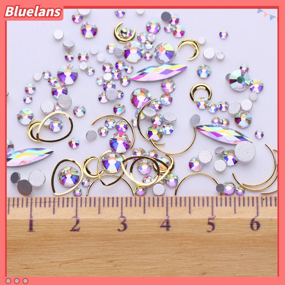 [BLM] Glitter Berlian Imitasi Geometris Alloy Nail Art 3D Dekorasi Manicure Alat Kecantikan
