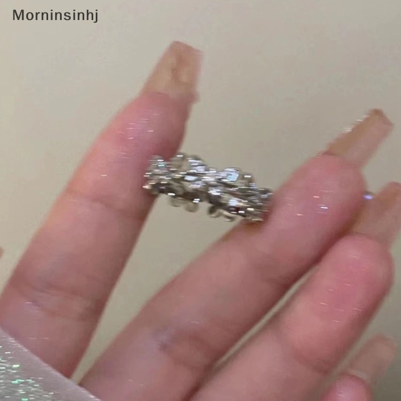 Mornin Fashion Cincin Kupu-Kupu Shiny Crystal Zirconia Opening Adjustable Finger Ring Light Rantai Pergelangan Tangan Untuk Wanita Perempuan Jewlery id