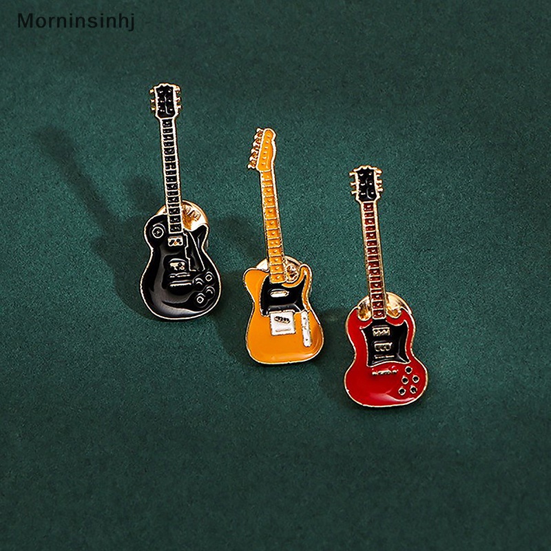 Mornin Alat Musik Gitar Bros Kartun Lencana Kepribadian Tren Korsase Pasangan Gesper Pin Perempuan Retro id