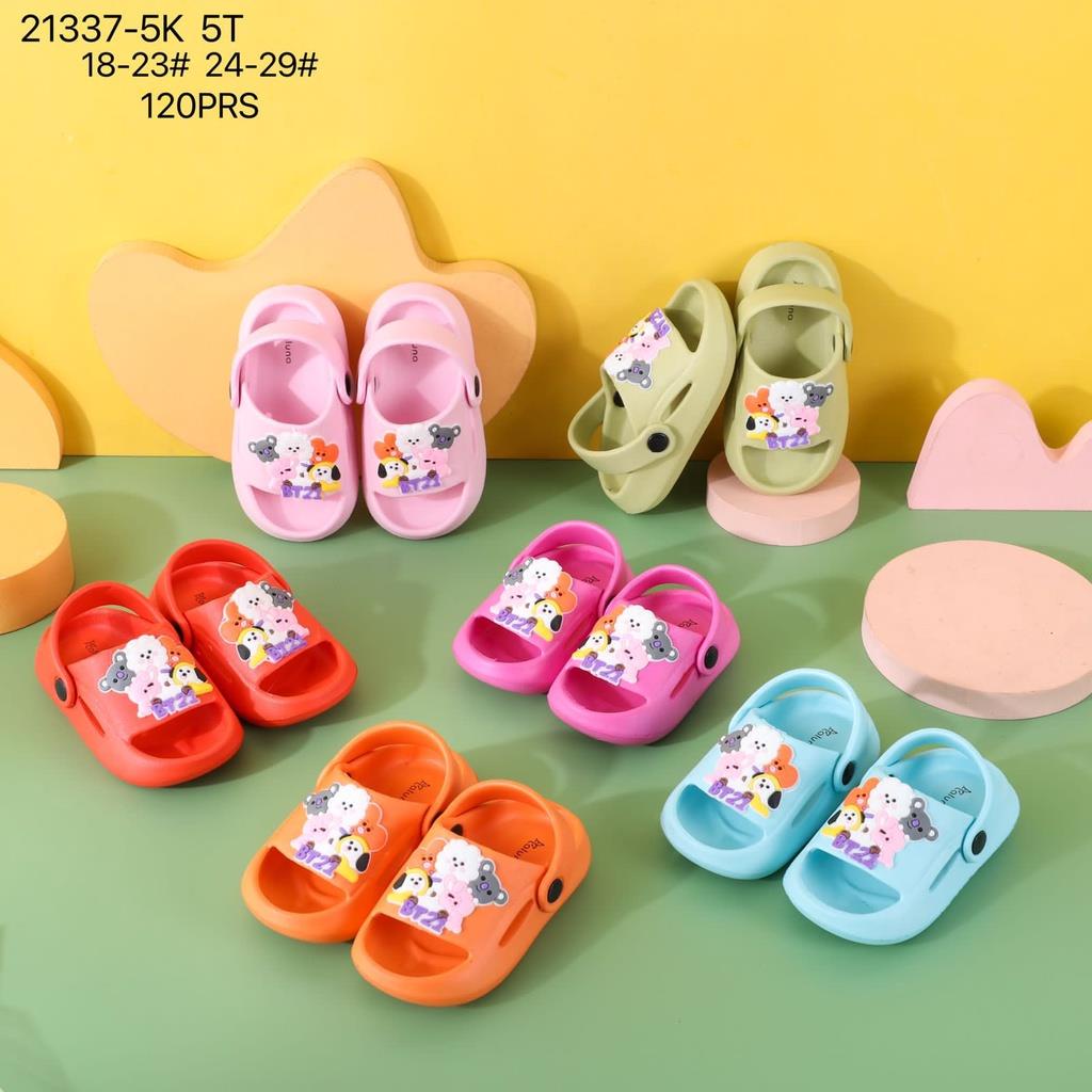 Sandal Slop Baim Baby Anak EVA Phylon Polos Lucu Karakter BTS21 Import LLS 21337-5K 5T 18-23 24-29