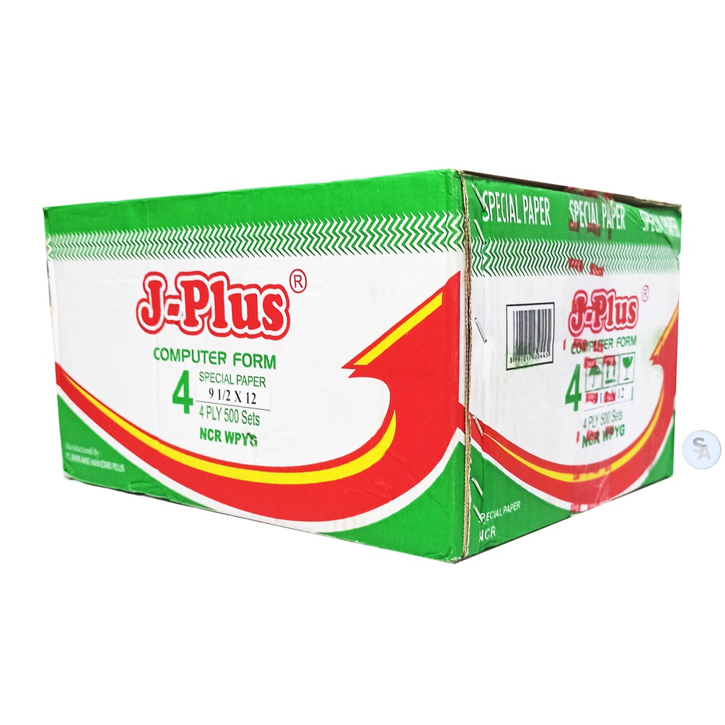 

J-PLUS - Continous Form 4 Ply 9 1/2 x 12 NCR Spesial Paper - Box
