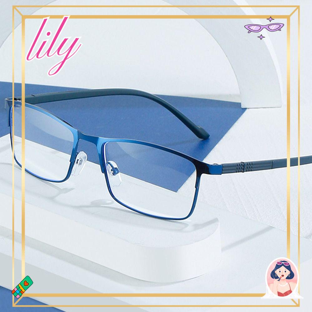 Lily Kacamata Myopia Fleksibel Portabel Ultra Ringan Full Frame Square Blue Light Blocking