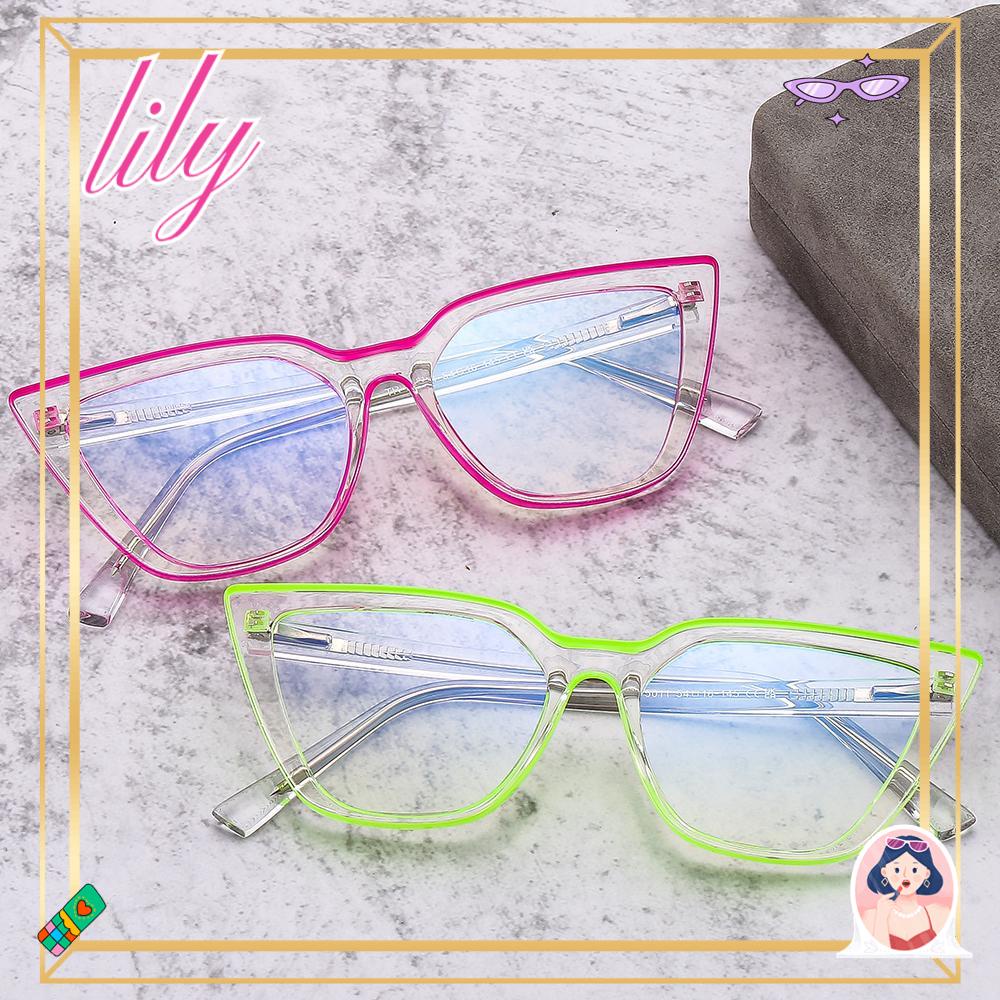 Lily Blue Light Kacamata Trendy Kacamata Komputer Eyewear Cat Eye