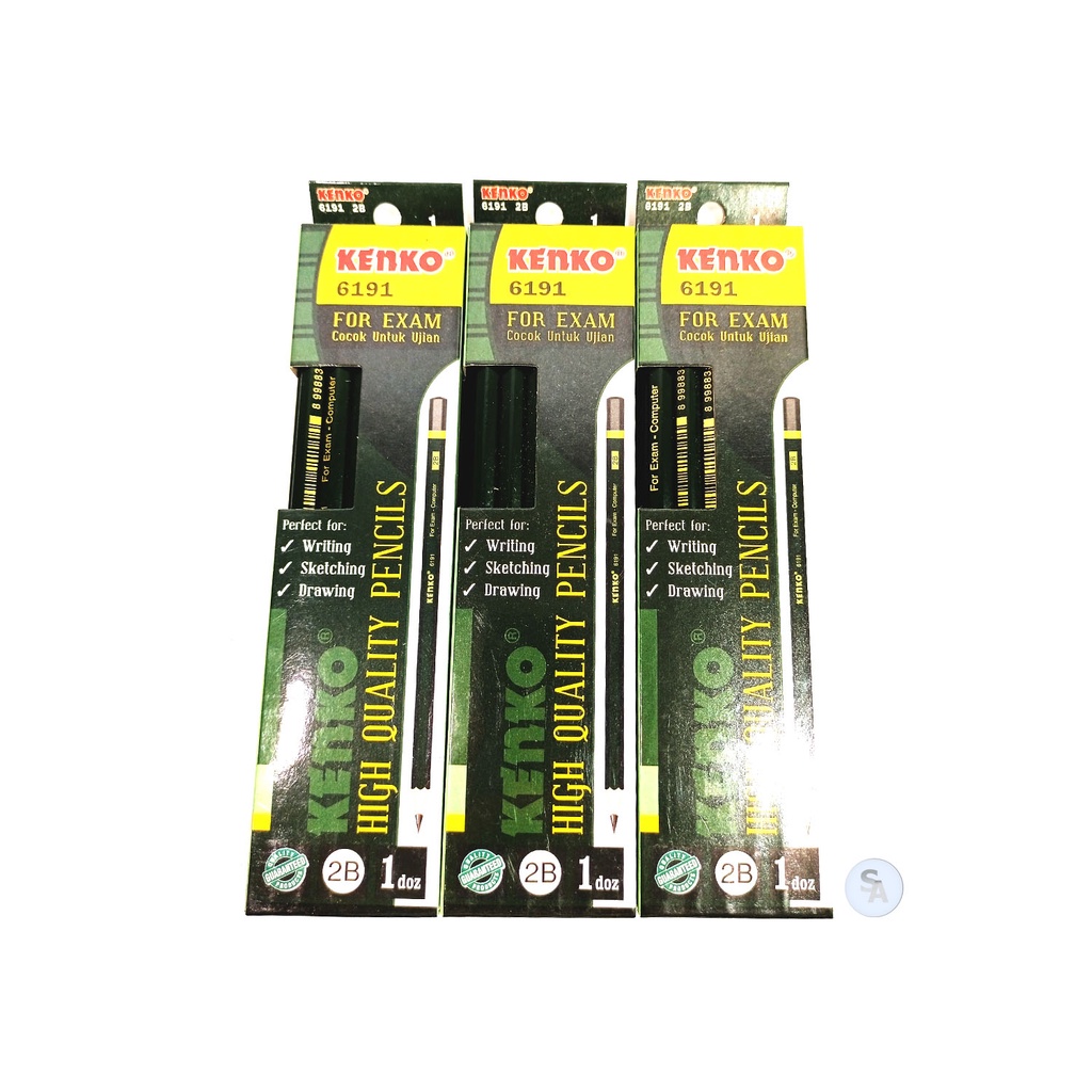 

KENKO - Pensil Ujian 2B 6191 - Pensil Kayu - Lusin