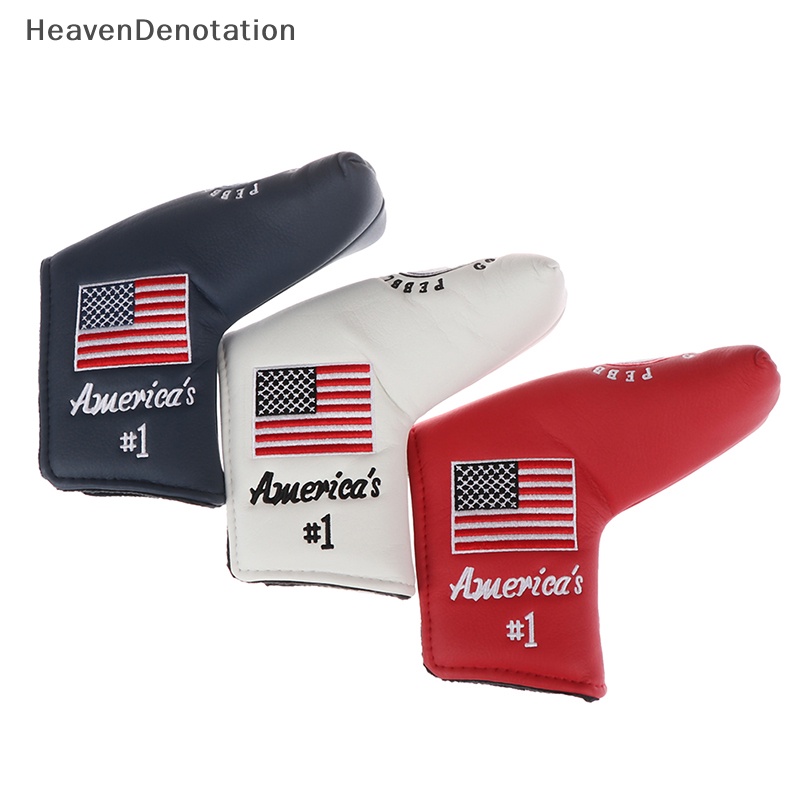 [HeavenDenotation] 1x Golf Cover Blade Putter Cover Kaitan Golf Untuk Putter Pantai Kerikil Bendera As  Hdv