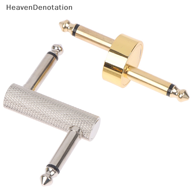 [HeavenDenotation] 6.35 Plug Efek Gitar Elektrik Pedal Konektor Coulper Jack Interface Kabel HDV