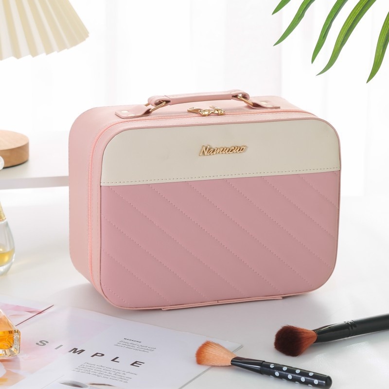 TTSHOP Koper Makeup "Glamour Reflection" - Tas Makeup Terkenal dengan Kapasitas Besar dan Desain Lucu, Mudah Dibawa, dan Terbuat dari Kulit 91101