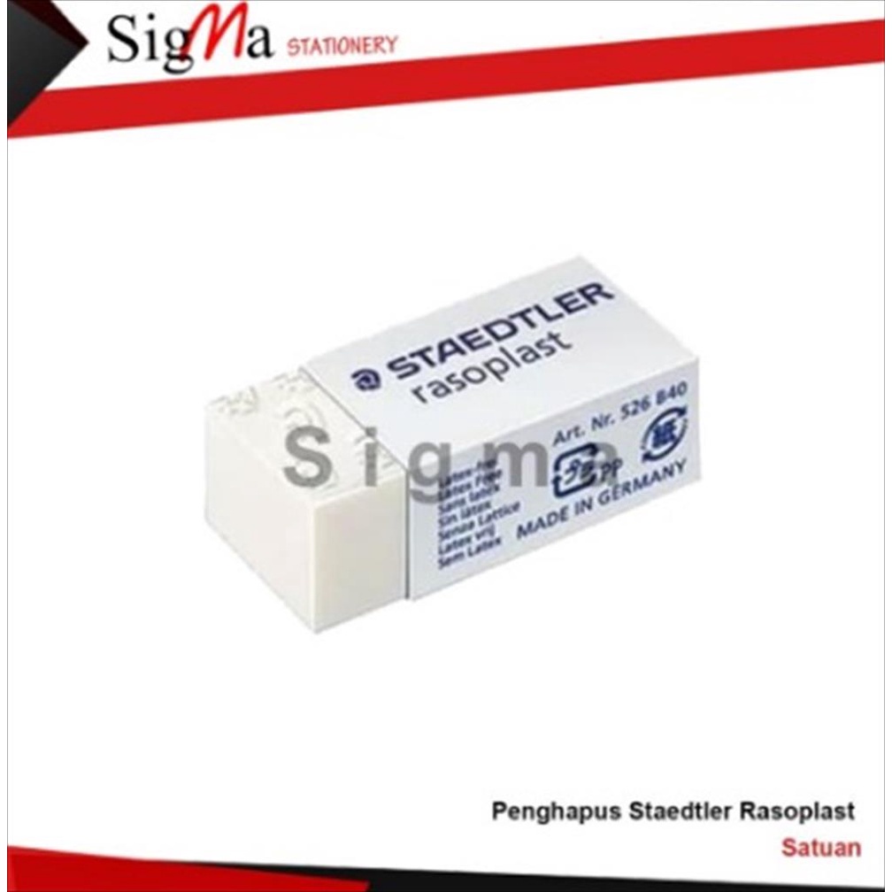 

Penghapus Pensil Besar / Kecil STAEDTLER Putih (Pcs)