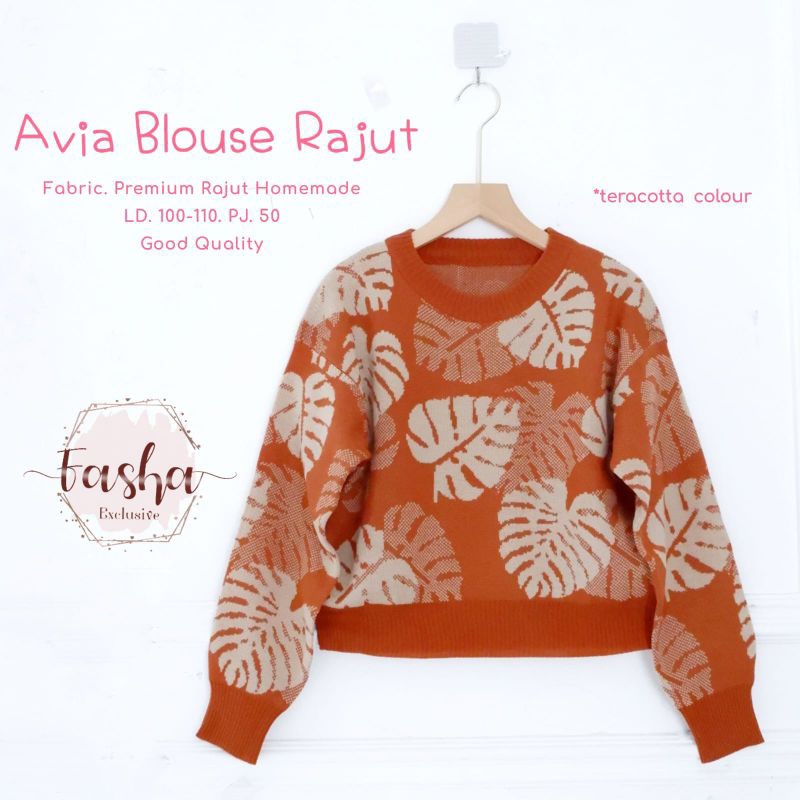 AVIA BLOUSE RAJUT ORI FAHSA | Premium Rajut handmade