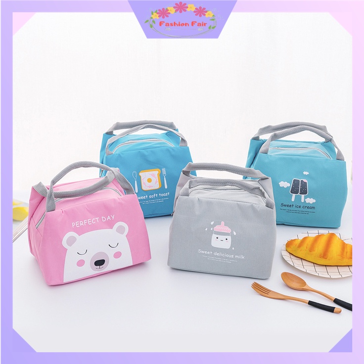 FASHION FAIR - D6080 Tempat Bekal Import / Tas Bekal Karakter / Lunch Bag / Perlengkapan Bekal Anak Sekolah / Tempat Bekal / Tempat Bekal Variasi