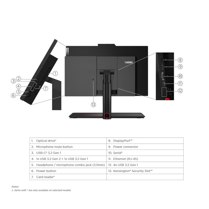 All In One PC Lenovo M70a i7-10700 8GB 1TB-HDD 21.5&quot; Win10