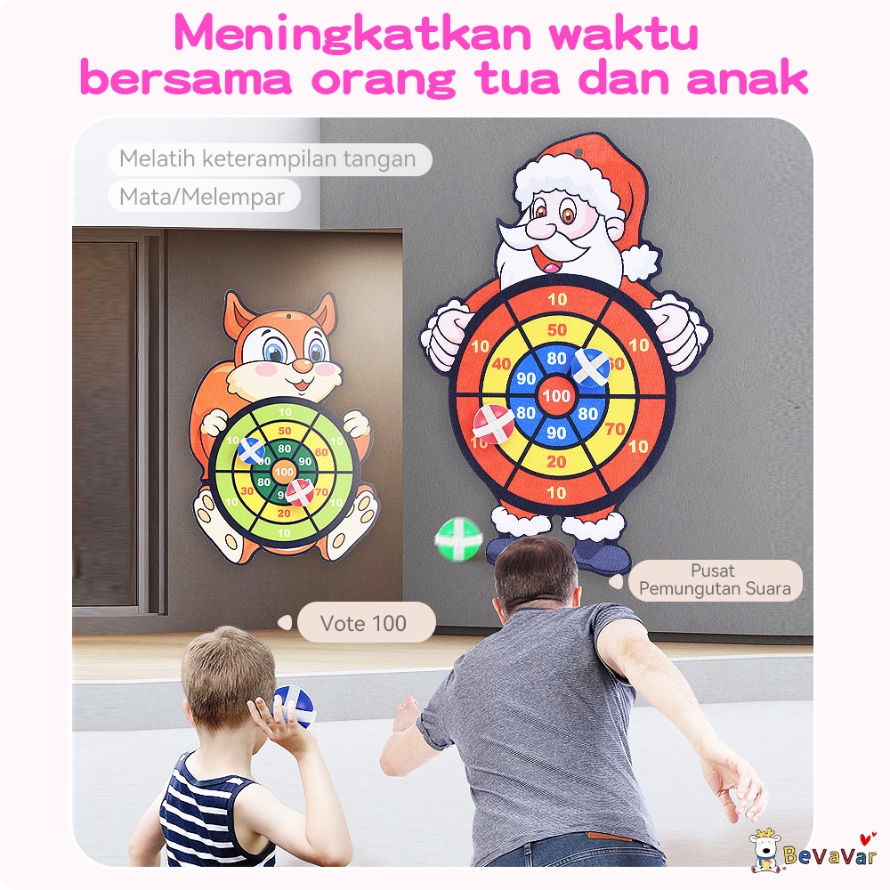 BEVAVAR Mainan lempar bola papan tempar anak Lengket mainan Mengembangkan perhatian anak Anda