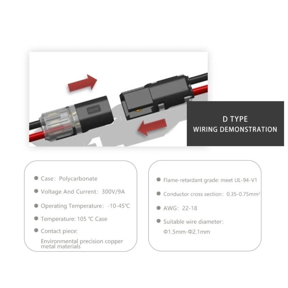 [Elegan] Crimp Terminal Splitter Box Instalasi Cepat Sederhana Dan Praktis Cocok Untuk Kawat Multi Core Konektor Cepat Ada Stripping Wire Untuk Kotak Splitter Lampu LED