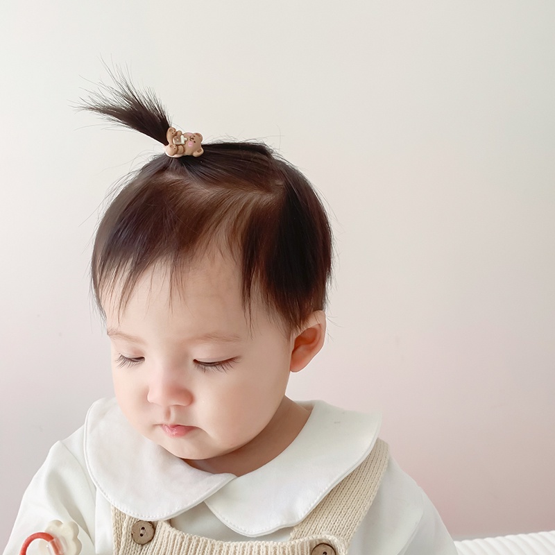 10pcs Anak-Anak Kartun Beruang Karet Gelang Rambut Karet Tidak Sakit Elastisitas Rambut Bagus Bayi Baby Hair Band Tali Rambut Wanita