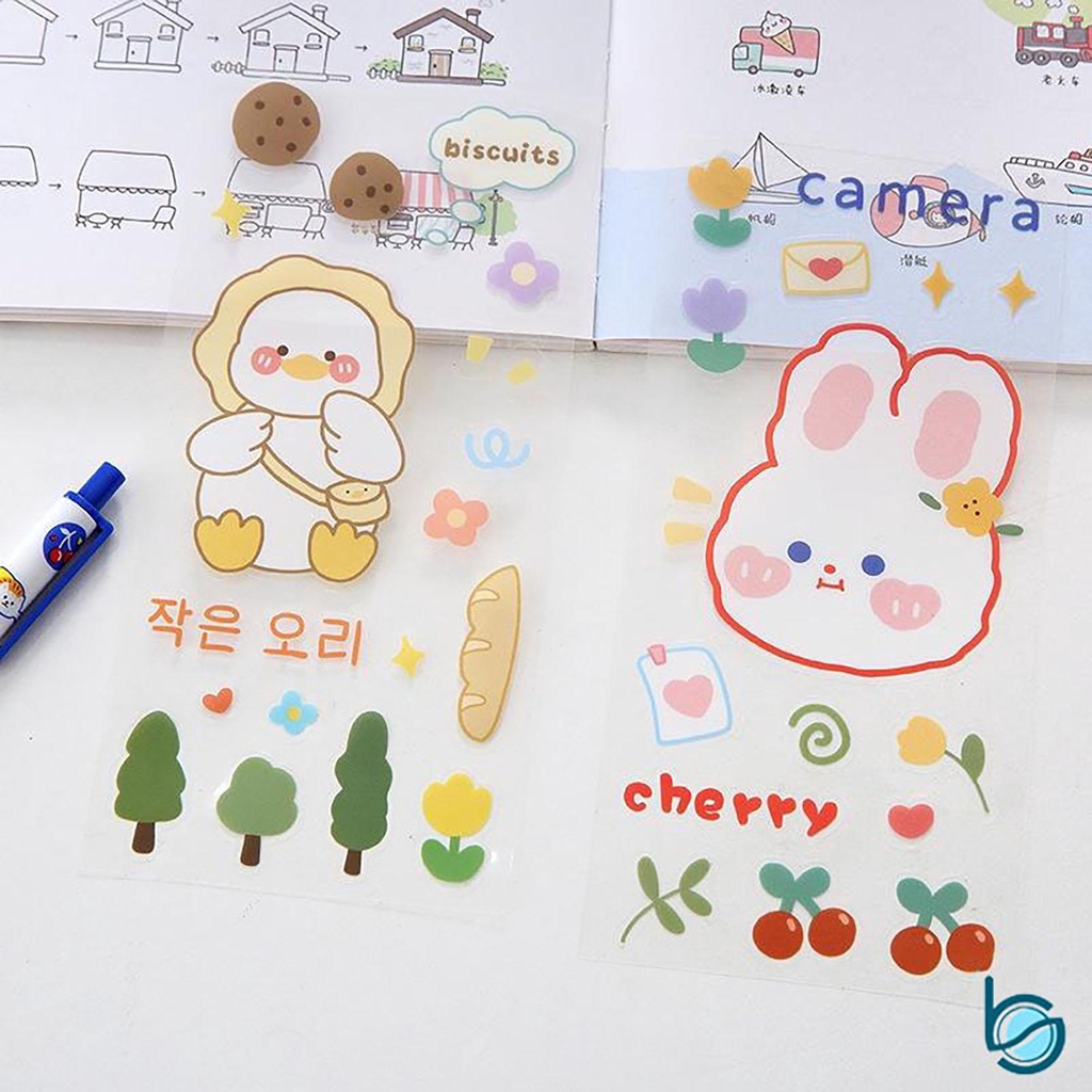 

Stiker Motif Kartun Korea Lucu Anti Air/Dekorasi Scrapbook DIY/Stiker Bahan PET - Best Stationary