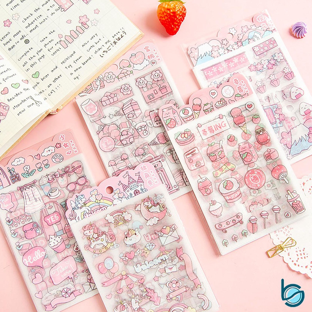 

Stiker Motif Lucu 4 Pcs Stiker Lucu Jurnal Buku Tempel Dekorasi Stiker - Best Stationary