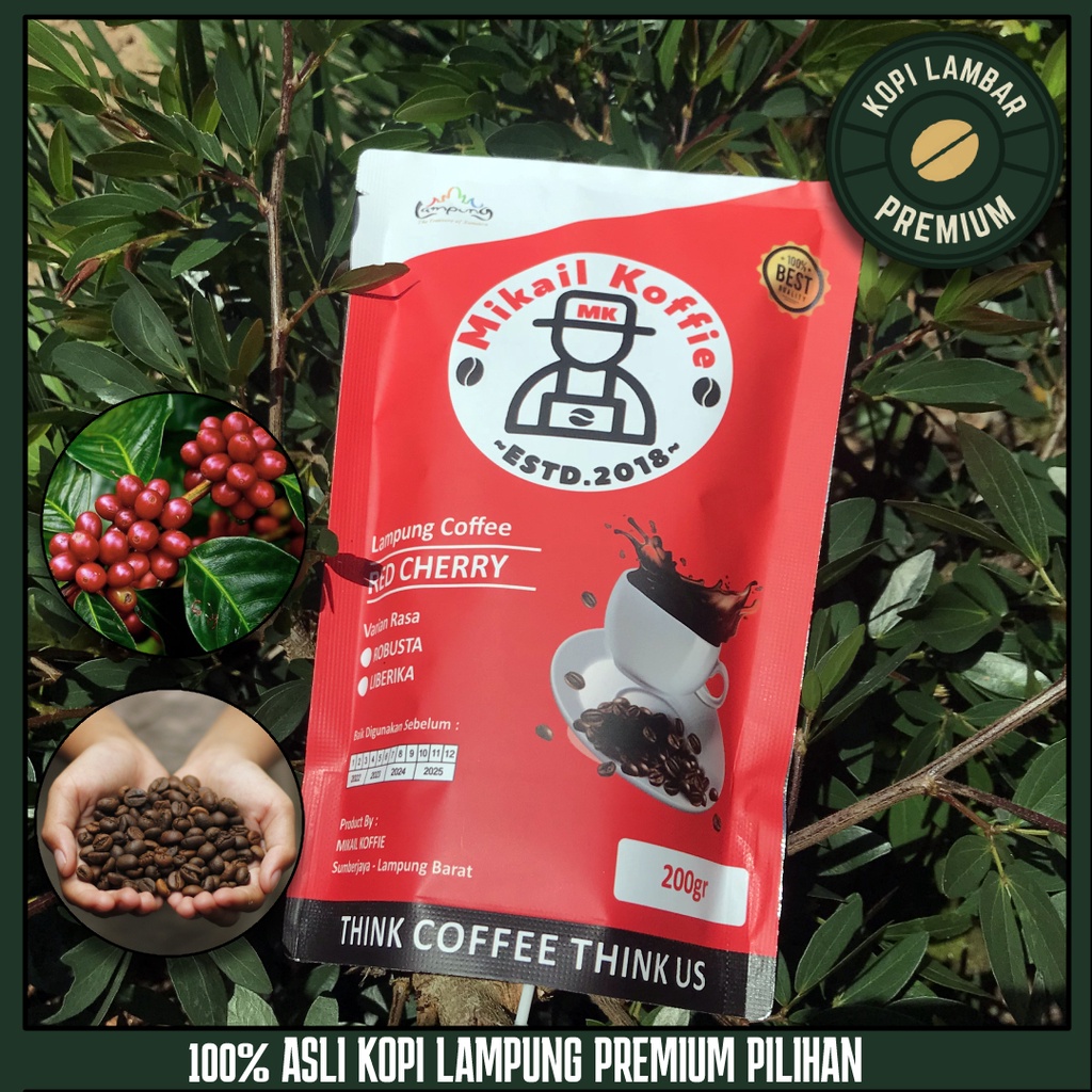 

[MK] KOPI ROBUSTA PETIK MERAH LAMPUNG ASLI 1000% ORIGINAL - BUBUK 200 GRAM RED CHERRY ROBUSTA LAMPUNG BARAT