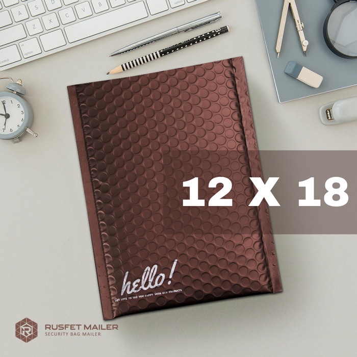 

[SC] AMPLOP BUBBLE | BUBBLE MAILER | BUBBLE PACKING ONLINE DARK BROWN 12X18 - DARK BROWN, 12CM X 18CM