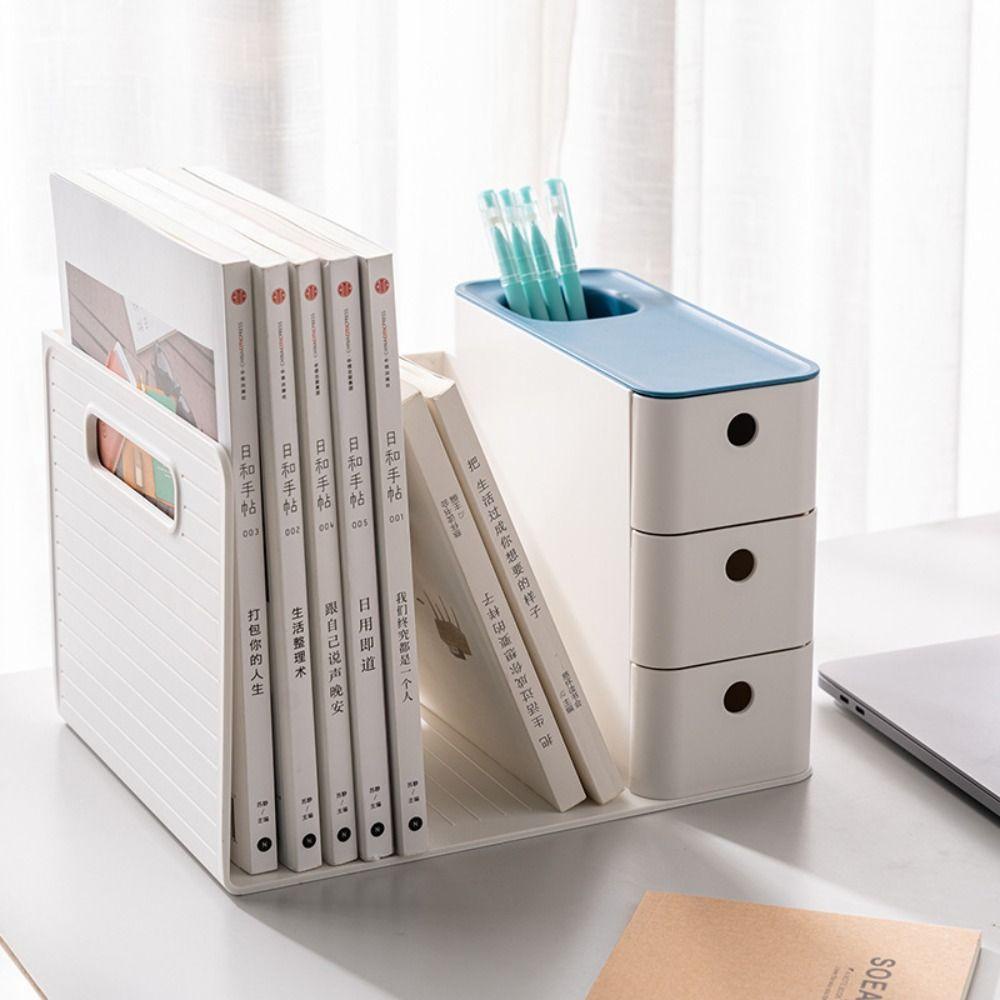 Mxbeauty Desktop Organizer Kreatif Multi-Layer Sederhana File Organizer File Folder Kotak Penyimpanan File Rak Buku Stand Buku Kapasitas Besar Untuk Pelajar