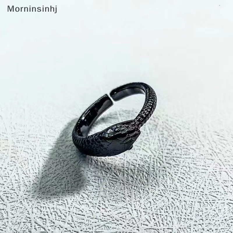 Mornin Indah Fashion Retro Punk Ular Cincin Hitam Pasangan Cincin Hadiah Pesta Ulang Tahun Perhiasan Pernikahan Aksesoris id