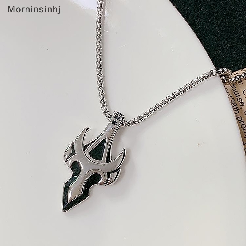 Mornin Glowing Liontin Kreatif Neon Alloy Rantai Gothic Flame Cross Kalung Hip Hop Perhiasan Untuk Pria Halloween Hadiah Ulang Tahun id