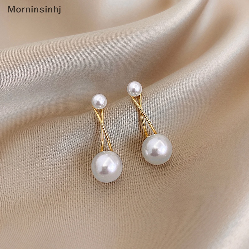 Mornin 1pasang Anting Tusuk Mutiara Korea Untuk Wanita Fashion Simple Pearl Stud Ear Clip Pesta Gadis Temperamen Aksesoris Perhiasan id