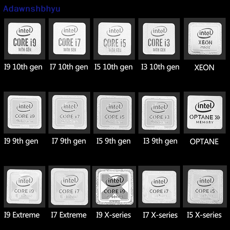 Adhyu Generasi 10 Intel Core i9 i7 i5 i3 CPU Metal Sticker Laptop Logo Stiker ID