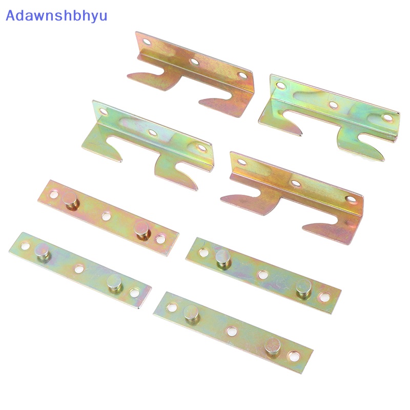 Adhyu 4set Furniture bed rail bracket fitg snap Konektor mount Lubang ID