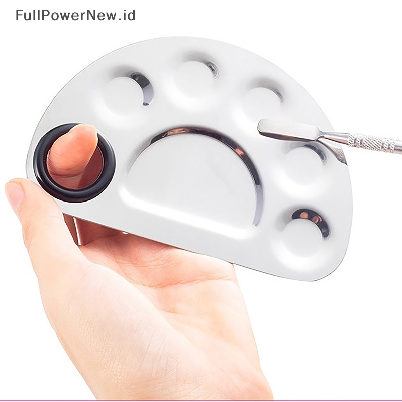 Power Stainless Steel Makeup Mixer Kosmetik Nail Art Mixing Set Palette Spatula Alat ID