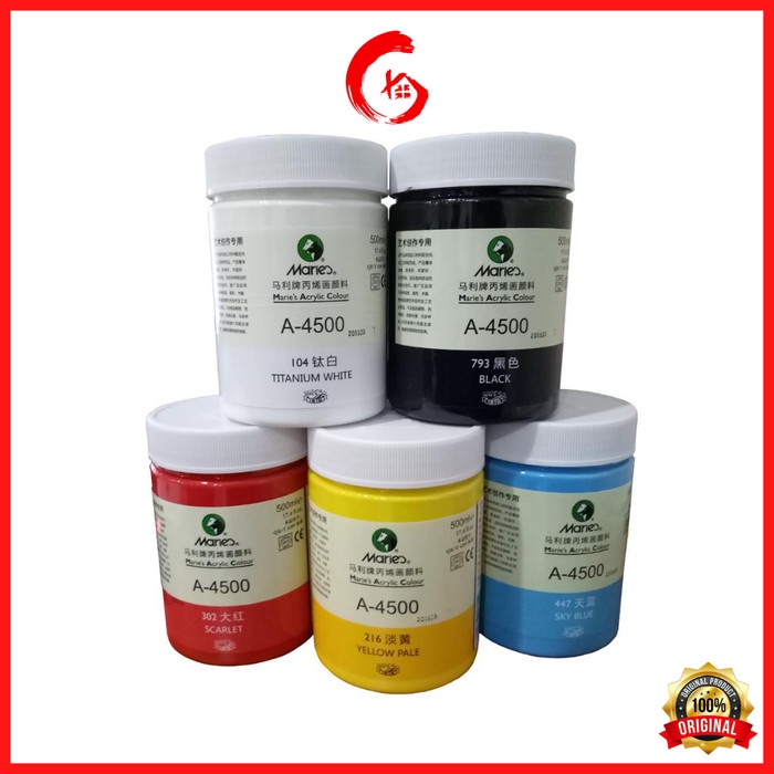 

Maries Acrylic Paint 500ml / Cat Maries Akrilik 500ml - Yellow Ochre