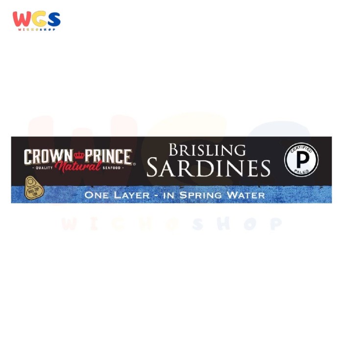 Crown Prince Natural Brisling Sardines In Spring Water 3.75oz 106g