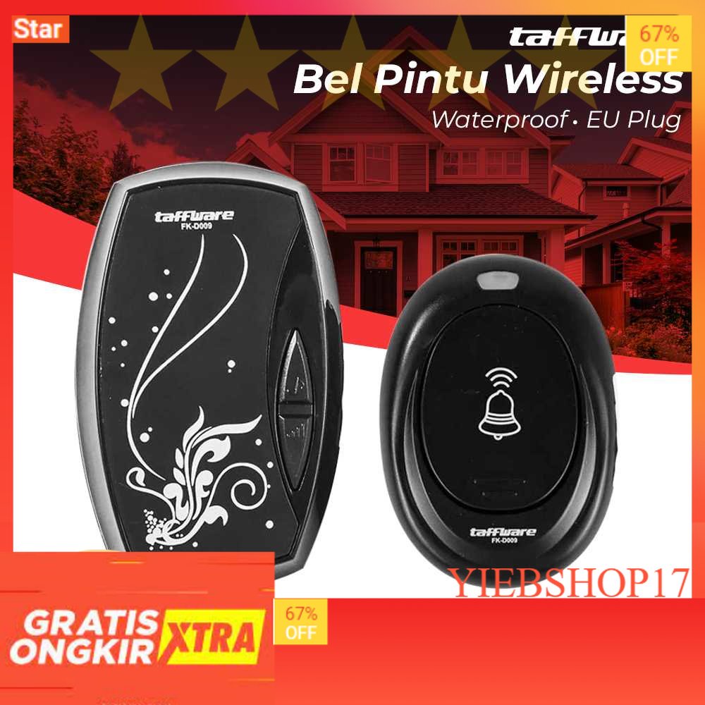 Taffware Bel Pintu Wireless Waterproof dengan EU Plug - FK-D009