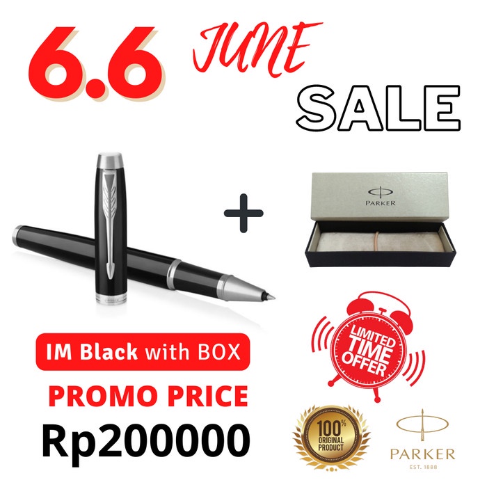 

Parker IM BLACK Chrome Trim Rollerball - - Tanpa Kontak