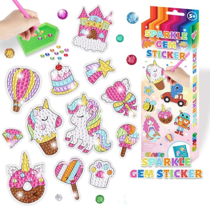 Mainan edukasi anak Sparkle Gem Stickey DIY diamond painting