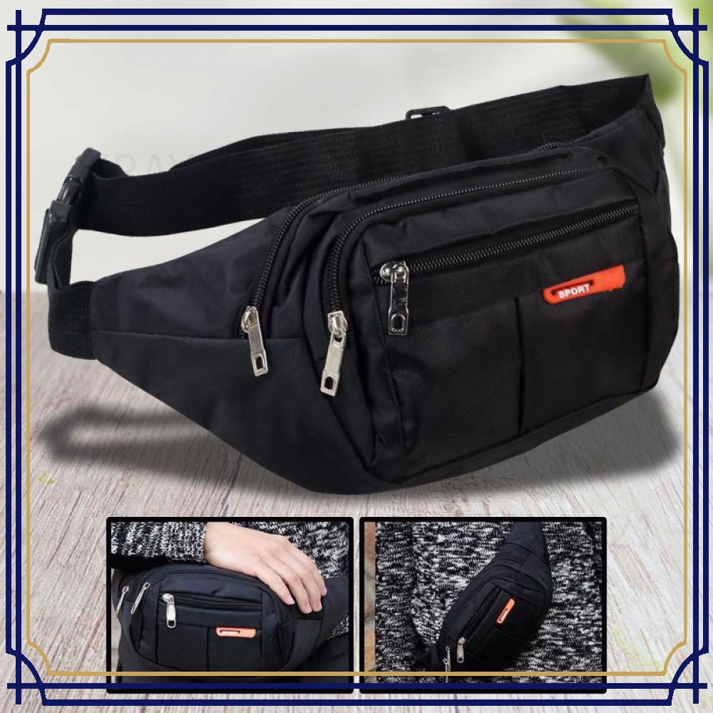 Tas Pinggang Selempang Waistbag Pria dan Wanita BG529