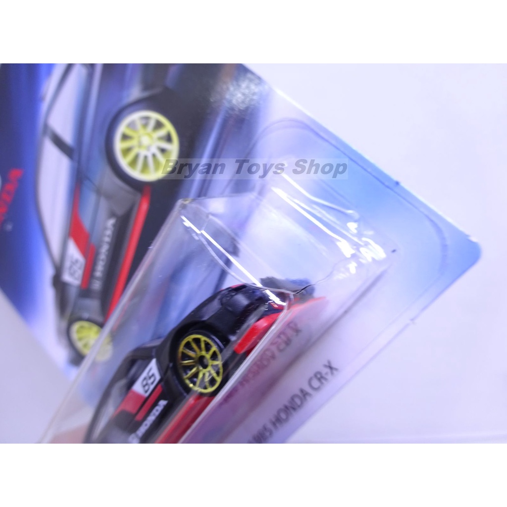 Hot Wheels Card Ketekuk / Bubble Pecah Honda Series 1985 Honda CR-X Hitam