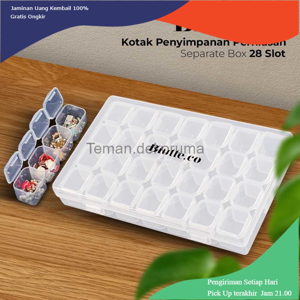 TD - DPR Biutte.co Kotak Penyimpanan Perhiasan Separate Box 28 Slot - SN-14