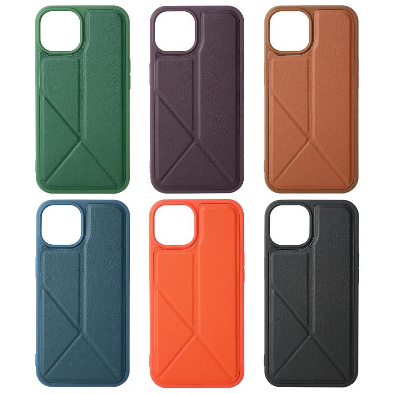 IPHONE Fashion Invisible Stand Casing Untuk Iphone14 13 12 11 Pro Max Casing Perlindungan Jatuh Ponsel Mewah Penutup Belakang