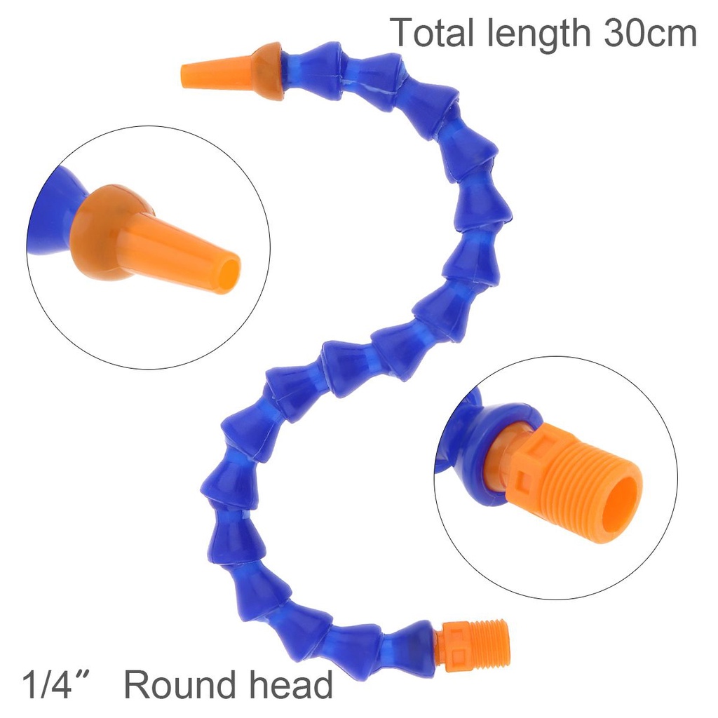 Tabung Pendingin Minyak Air Fleksibel Bahan Plastik Dengan Kepala Rata/Nozzle Kepala Bulat Untuk Mesin CNC/Milling/Mesin Bubut