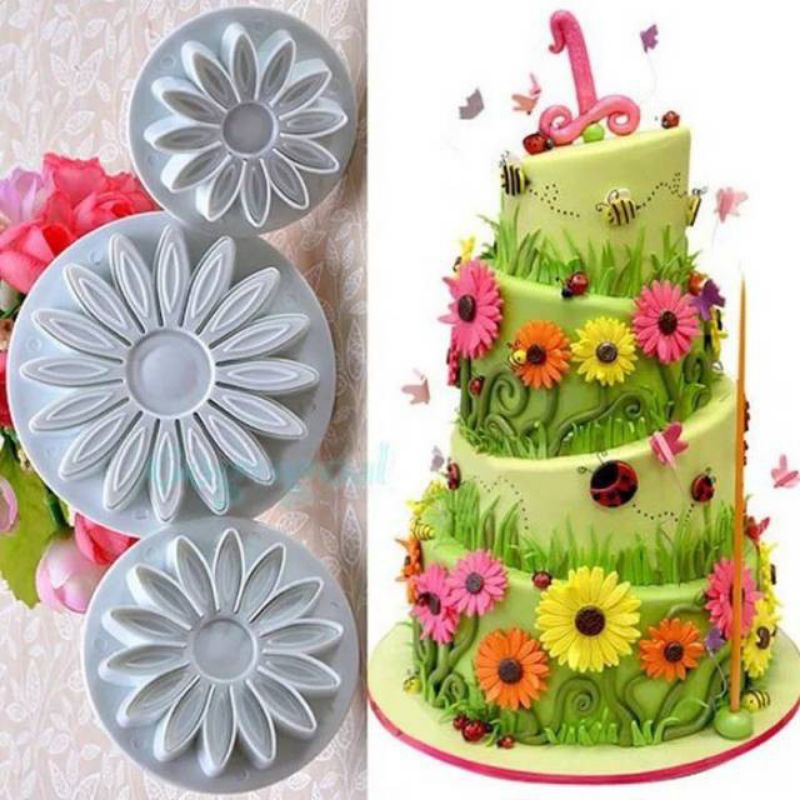 cetakan fondant bunga matahari
