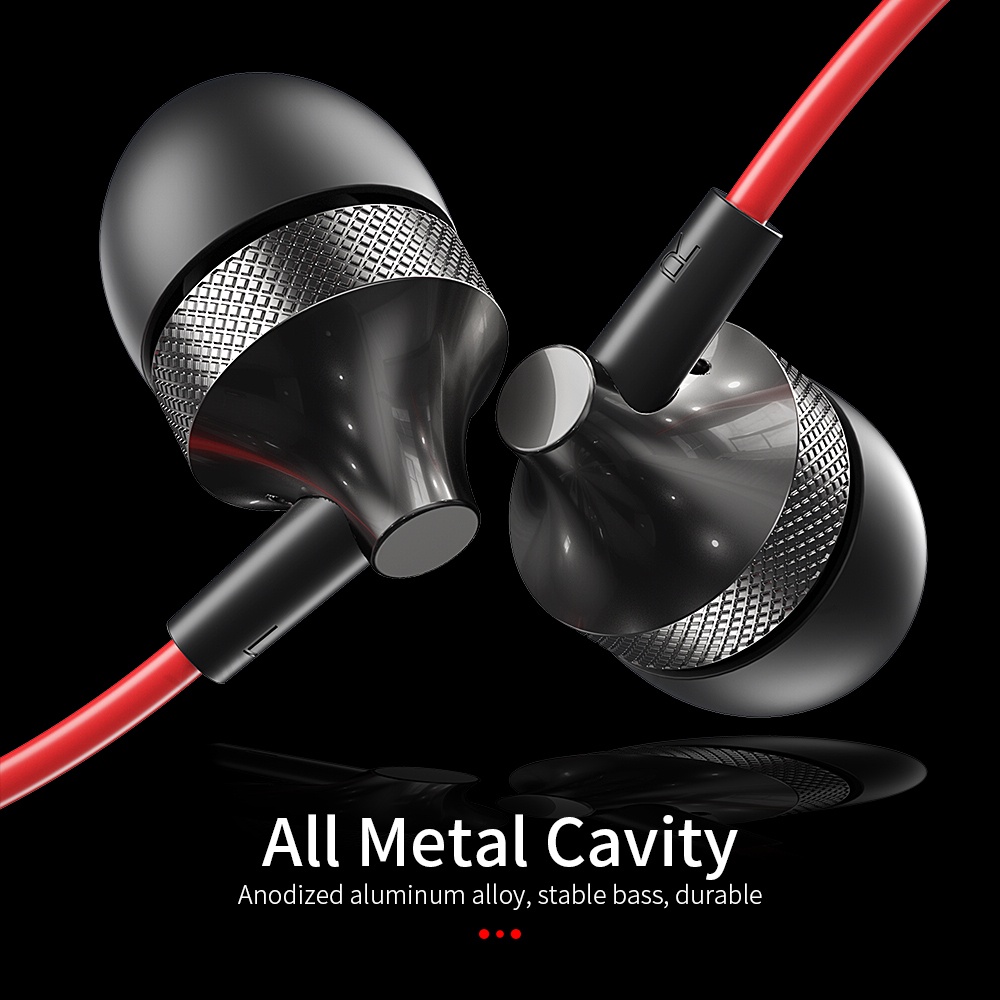 Metal 3.5MM Sleep Earphone In Ear HiFi Suara Bass Subwoofer Headset Kabel Kontrol Volume Earbud Bass Stereo Dengan Mikrofon