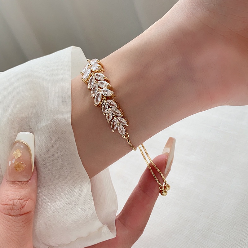Fashion Gandum Telinga Daun Gelang Serbaguna Gelang Wanita Gelang Kerajinan Tangan