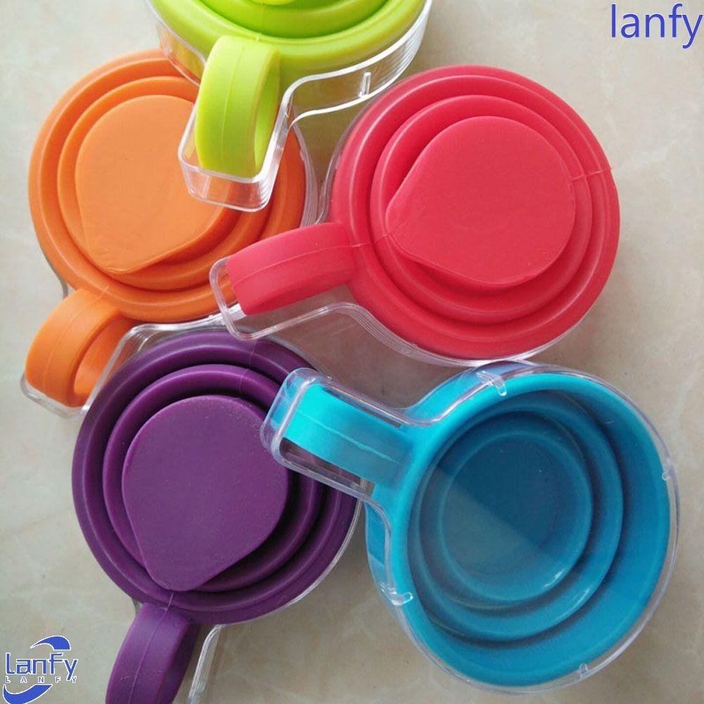 Lanfy Cangkir Air Lipat Silikon Baru Travel Collapsible Outdoor Camping Drinking Cup