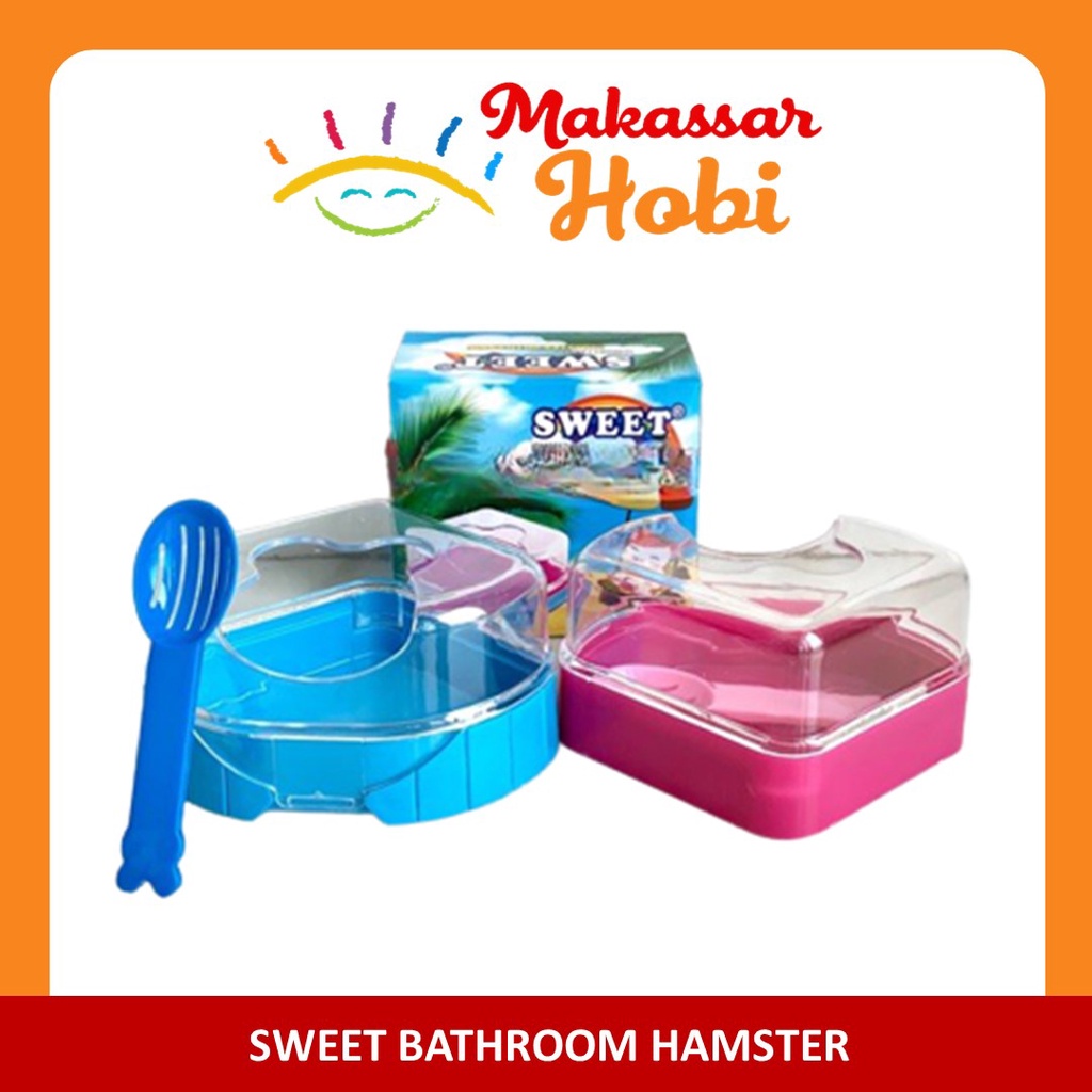 Sweet Bathroom Tempat Mandi Tidur Rumah Hamster Pasir Wangi Scoop Skop