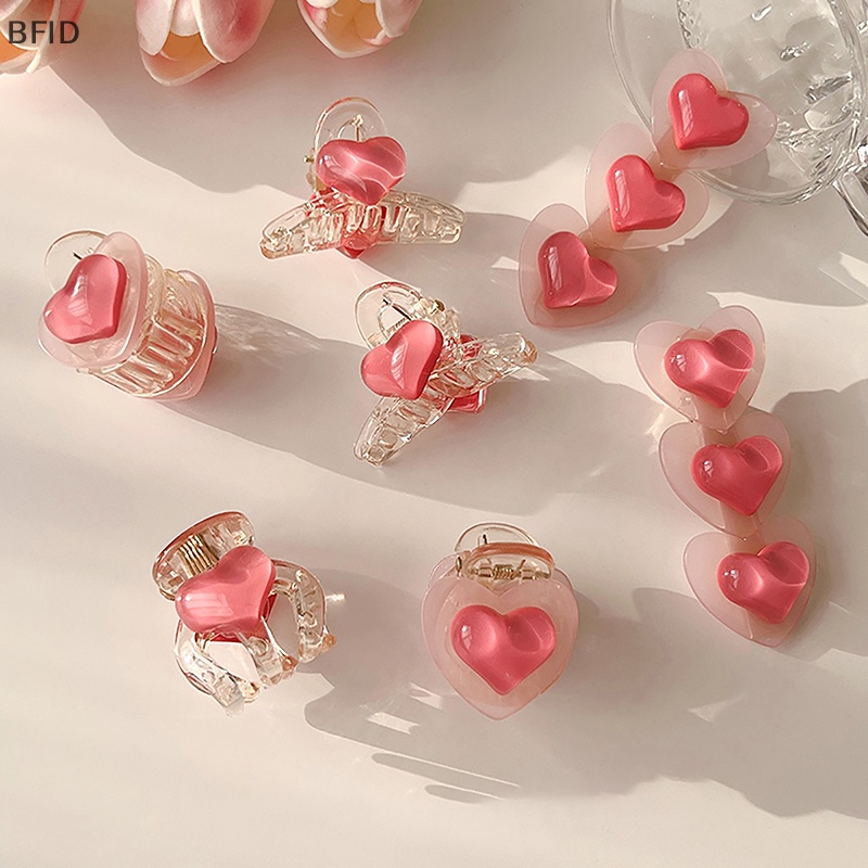 [BFID] Sepasang pink Lucu Manis Cinta Bola duckbill Klip Korea INS hair clip side clip [ID]